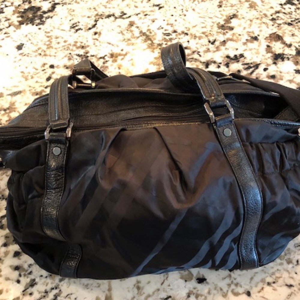 Burberry- Tonal Check Diaper Bag